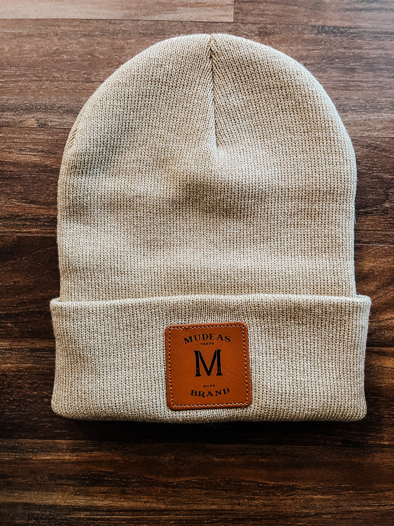 Leather Patch Toque - Beanie